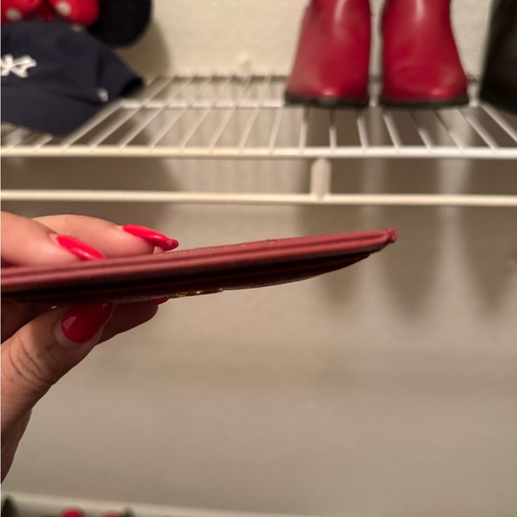 Yves Saint Laurent Burgundy Card Holder - Picture 3 of 4